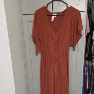Alya Rust Midi Dress